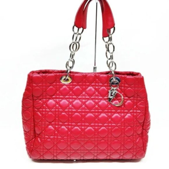 Dior Lambskin Cannage Soft Zipped Shopping Tote - Picture 1 of 10